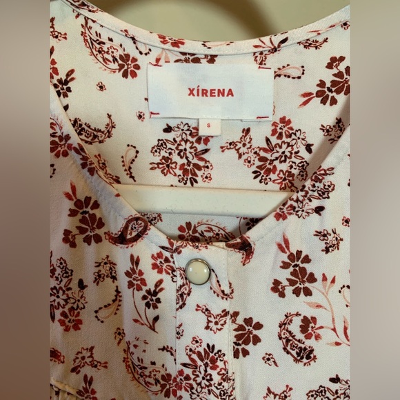 Xirena Esme Maxi Dress in White/Cream and Red Paisley - Picture 5 of 10